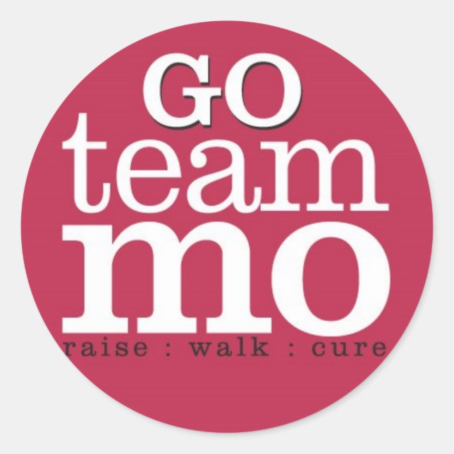 Team Mo Classic Round Sticker (Front)