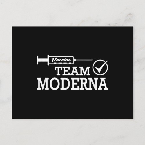 Team Moderna Vaccine Moderna Vaccinated Postcard