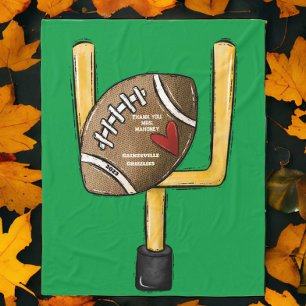 Team Mom Cute Personalized Football Gift Fleece Blanket