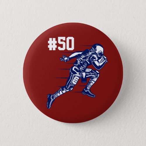 Team Mom Dad Football Player School Spirit Button