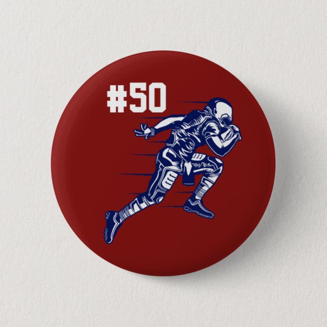 Team Mom Dad Football Player School Spirit Button