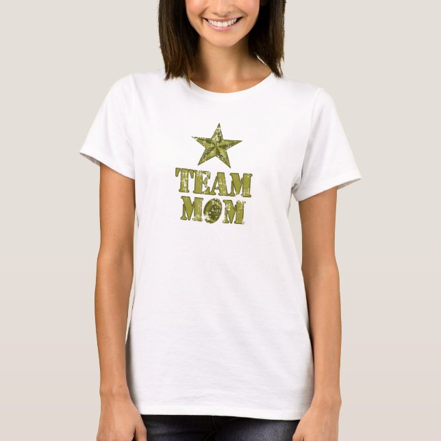 Team Mom Football General's Star T-Shirt (Front)