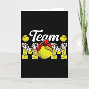 Team Mom Leopard Softll Team Mom Softll Team Mama Card