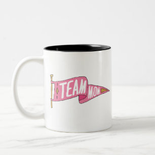 Team Mom Team Mommy Squad Mom Mom Flag Two-Tone Coffee Mug