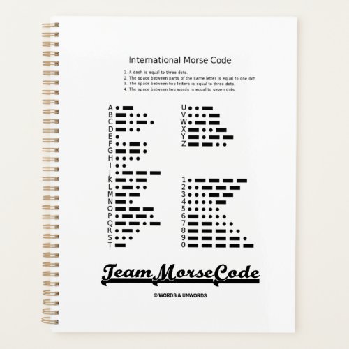 Team Morse Code Communication Dots  Dashes Planner