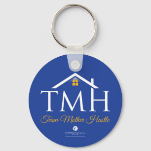 Team Mother Hustle Round Aluminum Keychain