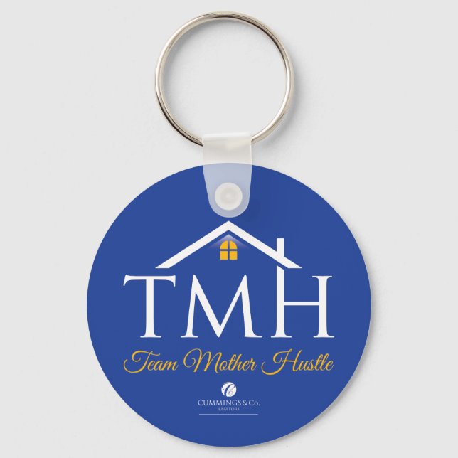Team Mother Hustle Round Aluminum Keychain (Front)
