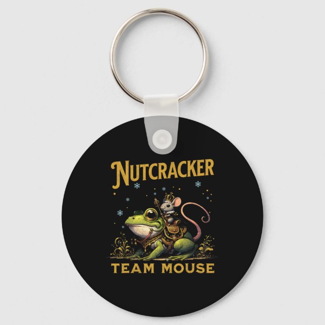 Team Mouse King Nutcracker Riding Frog Llet Dance  Keychain (Front)