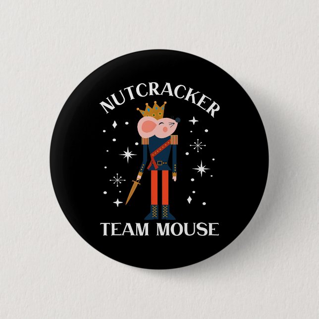 Team Mouse Nutcracker Christmas Dance Fun Soldier  Button (Front)
