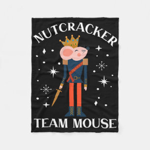Team Mouse Nutcracker Christmas Dance Fun Soldier  Fleece Blanket
