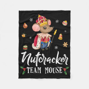 Team Mouse Nutcracker Christmas Dance Fun Soldier Fleece Blanket
