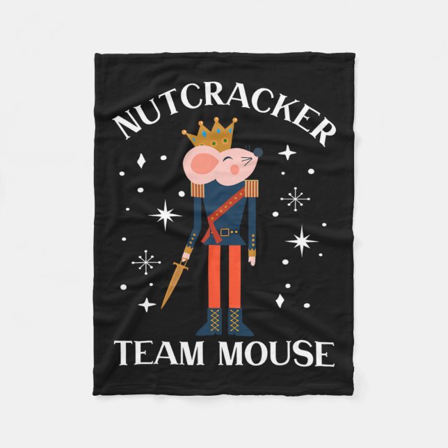 Team Mouse Nutcracker Christmas Dance Fun Soldier  Fleece Blanket (Front)
