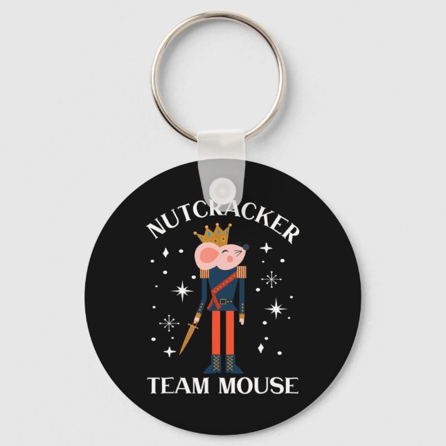 Team Mouse Nutcracker Christmas Dance Fun Soldier  Keychain (Front)
