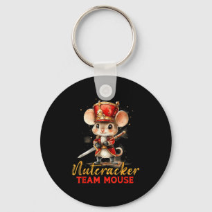 Team Mouse Nutcracker Christmas Dance Pajamas Kids Keychain