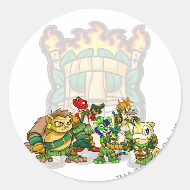 Team Mystery Island Group Classic Round Sticker (Front)