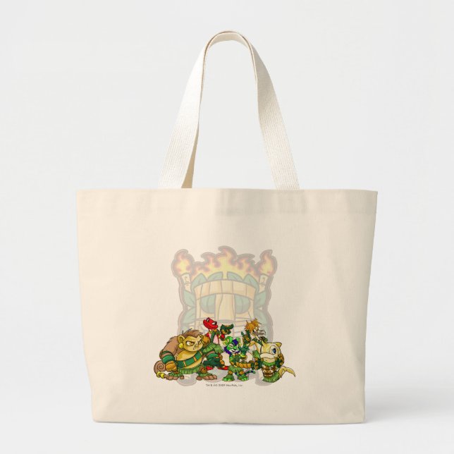 Team Mystery Island Group Large Tote Bag (Front)