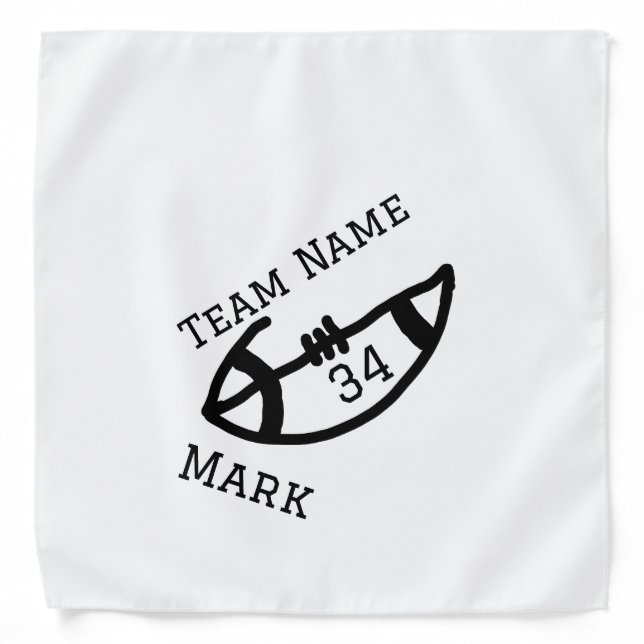 team name add player name date sports men  bandana (Front)