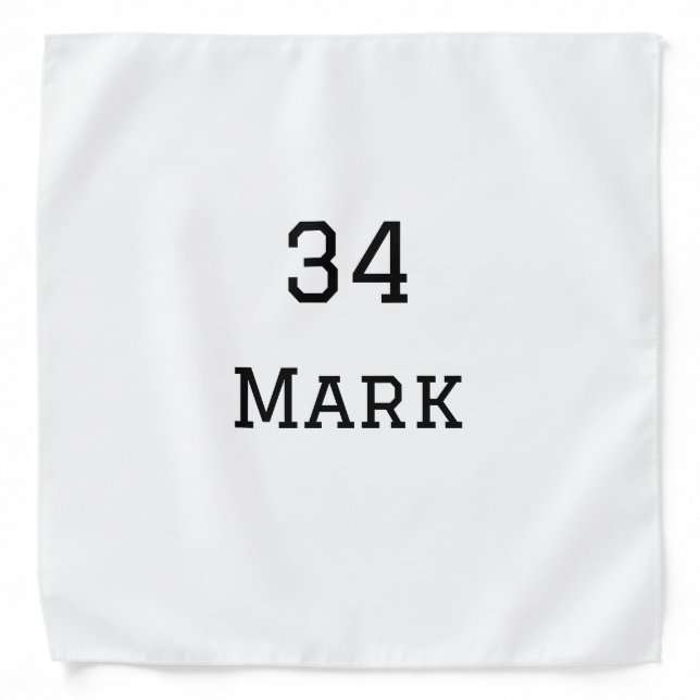 team name add player name date sports men  bandana (Front)