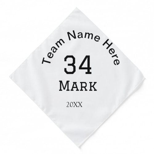 team name add player name date sports men  bandana