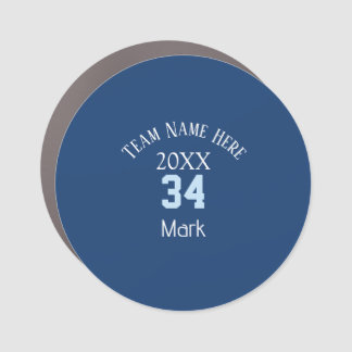 team name add player name date sports men  car magnet
