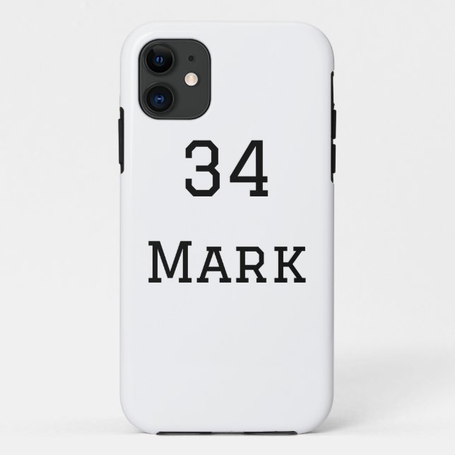 team name add player name date sports men  Case-Mate iPhone case (Back)