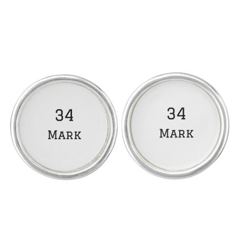 team name add player name date sports men  cufflinks