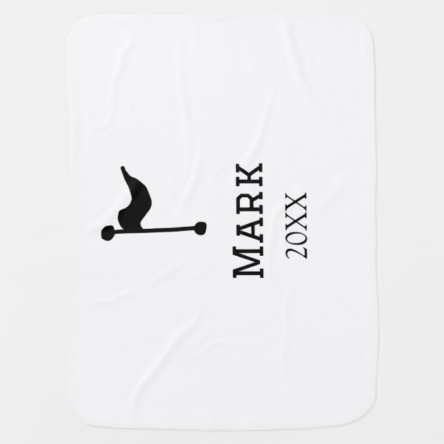 team name add player name date sports men flag baby blanket (Front)
