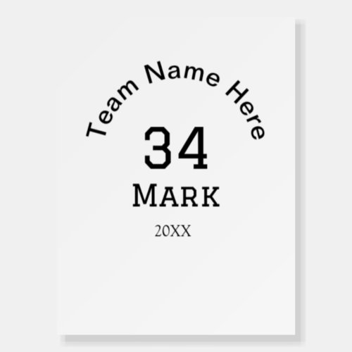 team name add player name date sports men  foam board