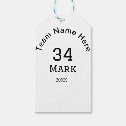 team name add player name date sports men  gift tags