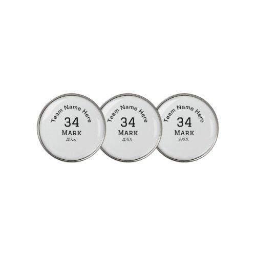 team name add player name date sports men  golf ball marker