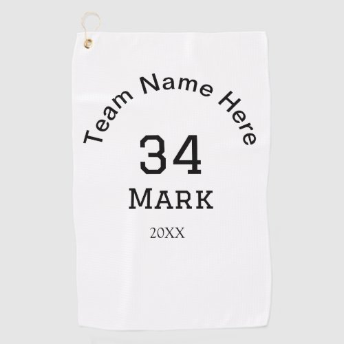 team name add player name date sports men  golf towel