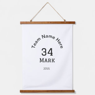 team name add player name date sports men hanging tapestry