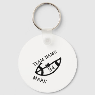 team name add player name date sports men  keychain