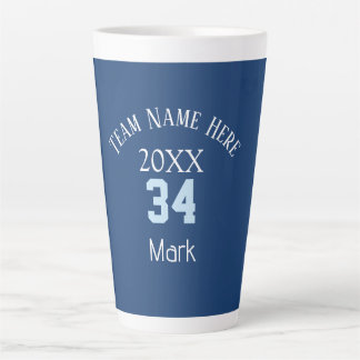 team name add player name date sports men  latte mug