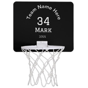 team name add player name date sports men mini basketball hoop