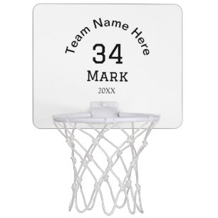 team name add player name date sports men mini basketball hoop