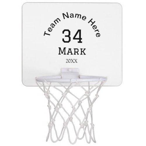 team name add player name date sports men  mini basketball hoop