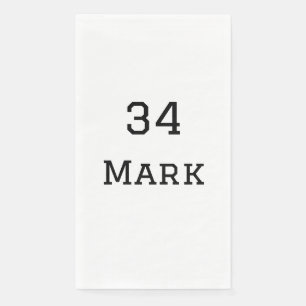 team name add player name date sports men paper guest towels