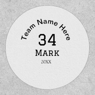 team name add player name date sports men patch