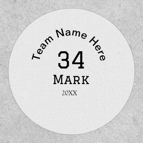 team name add player name date sports men  patch