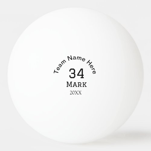 team name add player name date sports men  ping pong ball