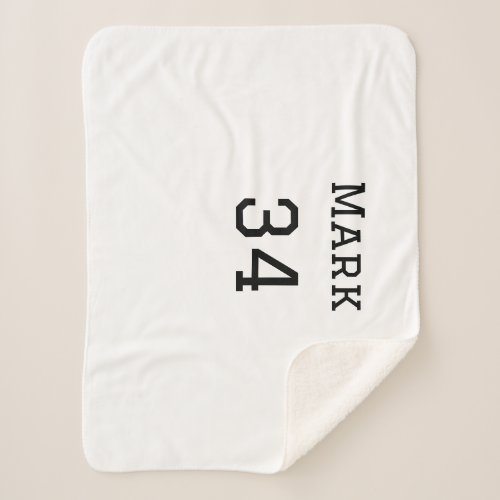 team name add player name date sports men  sherpa blanket