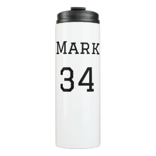 team name add player name date sports men thermal tumbler
