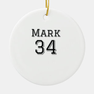 team name add player name date sports men vintage ceramic ornament