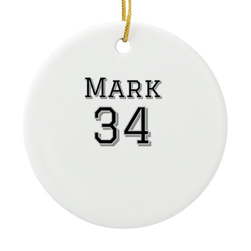 team name add player name date sports men vintage  ceramic ornament