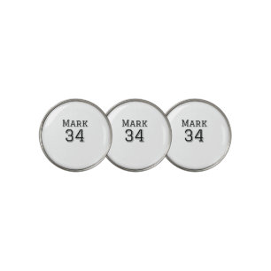 team name add player name date sports men vintage golf ball marker