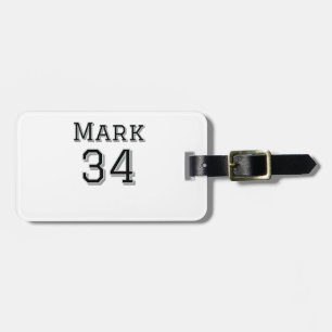 team name add player name date sports men vintage luggage tag