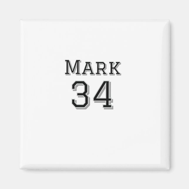 team name add player name date sports men vintage  magnet (Front)