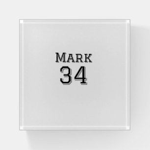 team name add player name date sports men vintage  paperweight
