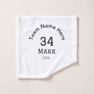 team name add player name date sports men  wash cloth